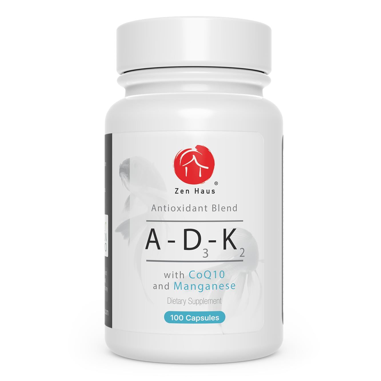 ADK Vitamin Supplement with Network Antioxidants - A, D3, K2 (MK-7 Non-Soy) and E with CoQ10 and Alpha Lipoic Acid - For Vision, Strong Bones and Teeth, and Immune Support - D3 5000 iu Complex