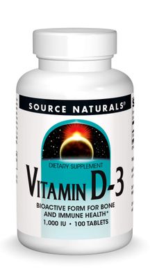 Source Naturals Vitamin D-3 1000 iu Supports Bone &amp; Immune Health* - 100 Tablets
