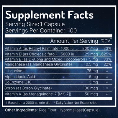 ADK Vitamin Supplement with Network Antioxidants - A, D3, K2 (MK-7 Non-Soy) and E with CoQ10 and Alpha Lipoic Acid - For Vision, Strong Bones and Teeth, and Immune Support - D3 5000 iu Complex