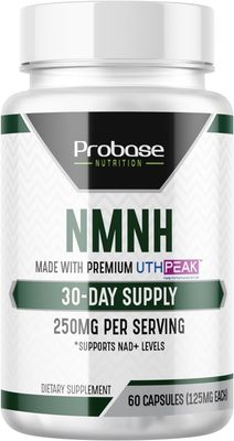 Uthpeak NMNH NAD Supplement 250mg - Recommended Dose for Healthy Aging, a Memory Focus Supplement for Cognitive Function Support (60 Capsules) - Alternative to NR, NAD, Quercetin and Fitsetin