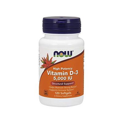 NOW Vitamin D-3 5,000 IU,120 Softgels