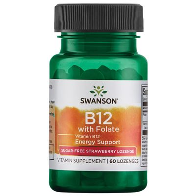 Swanson Vitamin B-12 with Folic Acid 60 Tabs
