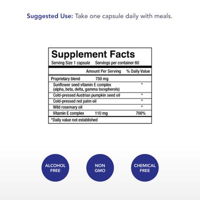 Physician's Strength Power-E Capsules - 60 Caps - Soy Free Vitamin E Complex - Non-GMO - 60 Servings