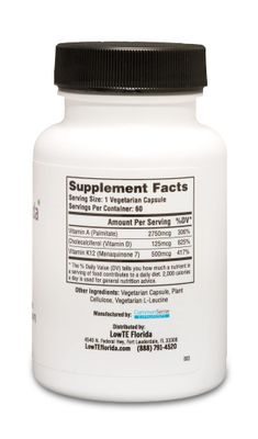 LowTE Florida ADK 5 - Multivitamin Including Vitamin D3 5,000 iu, Vitamin K2 mk-7 &amp; Vitamin A for Strong Bones &amp; Teeth*, Arterial Health &amp; Immune Support*, Gluten Free (60 Day Supply)