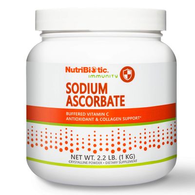 NutriBiotic - Sodium Ascorbate Buffered Vitamin C Powder, 5 Lb | Vegan, Non-Acidic &amp; Easier on Digestion Than Ascorbic Acid | Essential Immune Support &amp; Antioxidant Supplement | Gluten &amp; GMO Free