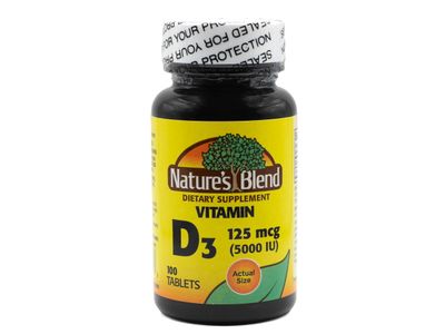 Nature?s Blend Vitamin D3, 5000 IU 100 Tablets