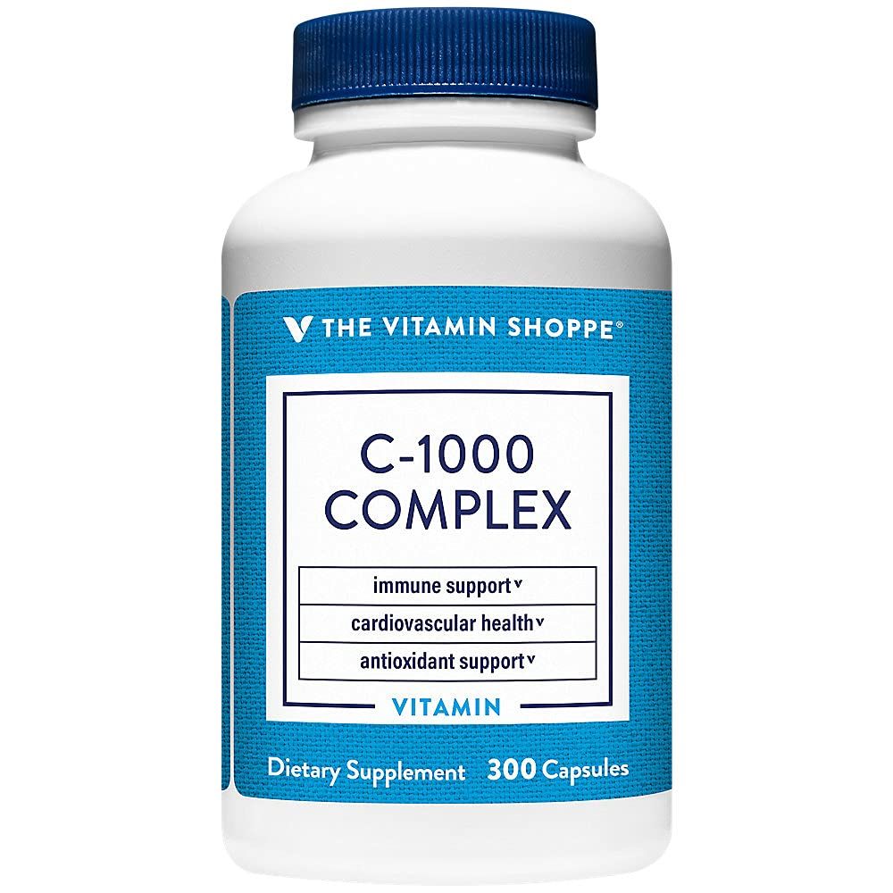 The Vitamin Shoppe C-1000 Complex 1,000MG, Antioxidant That Supports Immune &amp; Cardiovascular Health (300 Capsules)