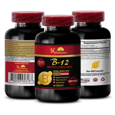 Immune Booster - METHYLCOBALAMIN Vitamin B-12 5000 - Immune System Vitamins for Men, Vitamin e for Men, Organic Supplement for Skin, Immune System Pills, Energy Booster, Energy Boost - 3 Bottles 180