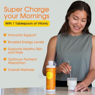 VITONIC Liposomal Multivitamin - Vitamin C 1000mg, D3, B12 &amp; Zinc Supplements - High Absorption, Daily Immune Support (30 Servings)