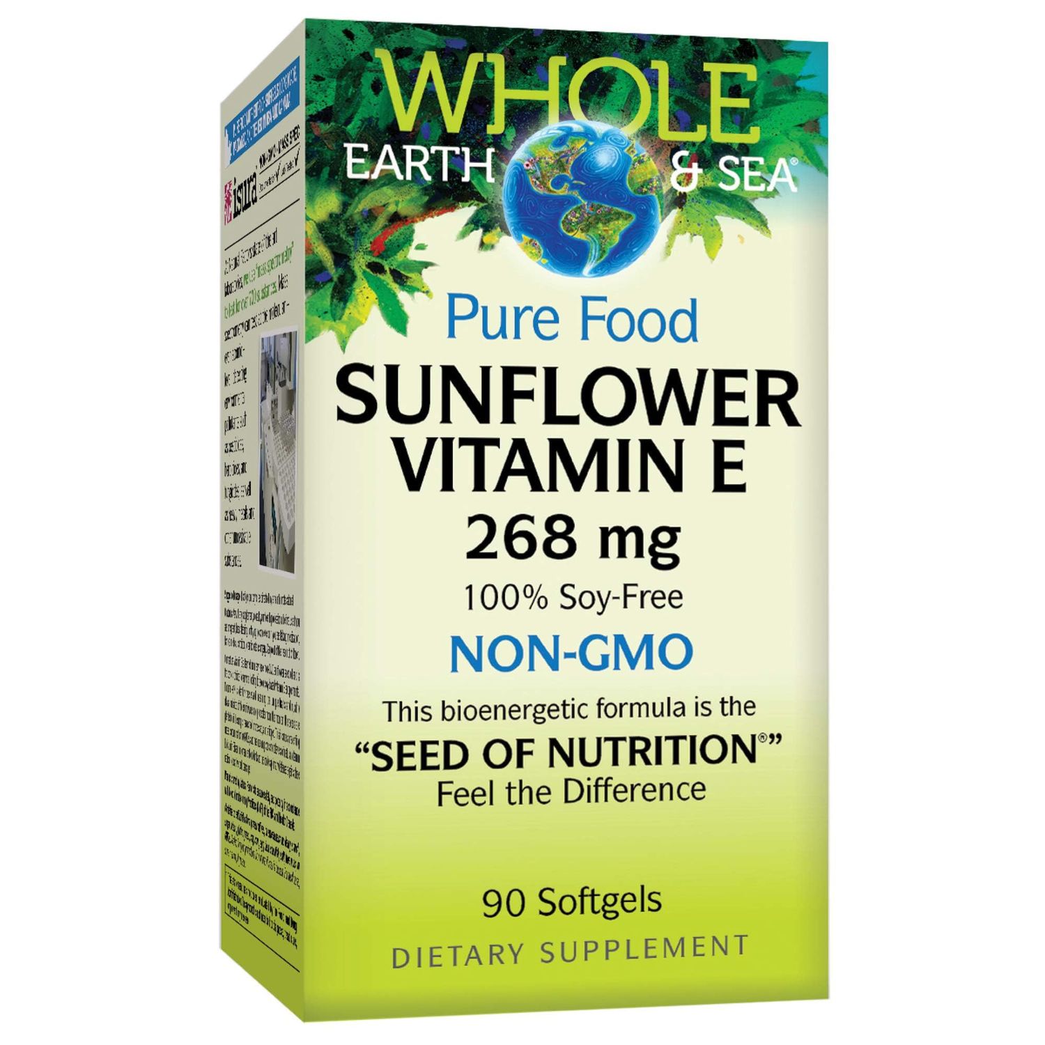 Whole Earth &amp; Sea from Natural Factors, Sunflower Vitamin E, Whole Food Supplement