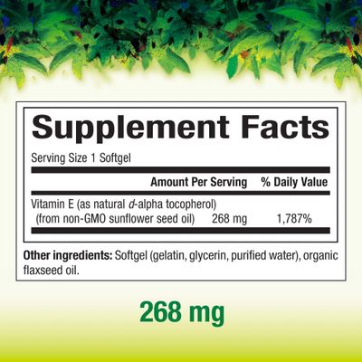 Whole Earth &amp; Sea from Natural Factors, Sunflower Vitamin E, Whole Food Supplement