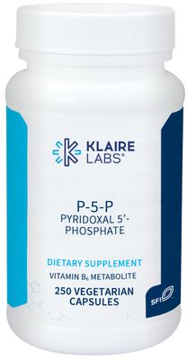 Klaire Labs P-5-P - 30 Milligrams of Bioactive Vitamin B6 Pyridoxal-5-Phosphate for Metabolic &amp; Liver Support, Hypoallergenic (250 Capsules)
