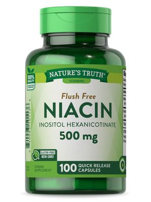 Nature&#39;s Truth Flush Free Niacin 500 mg 100 Caps, 100 Count