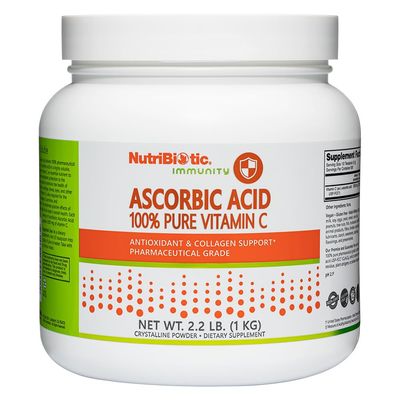 NutriBiotic Ascorbic Acid Vitamin C Powder, 2.2 Lb | Pharmaceutical Grade L-Ascorbic Acid, 2000 Mg Per Serving | Essential Immune &amp; Antioxidant Collagen Support Supplement | Vegan, Gluten &amp; GMO Free