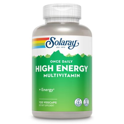 SOLARAY High Energy Multivitamin | Once Daily, Timed-Release Formula | Whole Food &amp; Herb Base | Non-GMO