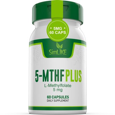 Active folate (5-MTHF) with Vitamins B Complex, B12, B2, and B6 - Supports methylation and Healthy Level of homocysteine - Gluten-Free, Dairy-Free, Soy-Free - 60 Capsules 5mg L-Methylfolate