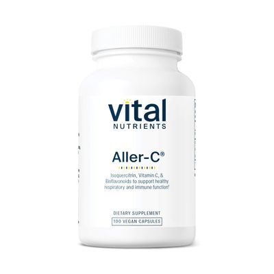 Vital Nutrients Aller-C | Vegan Respiratory and Sinus Function Support*| Isoquercitrin, Bromelain, Bioflavonoids, &amp; Vitamin C | Gluten, Dairy, Soy Free Supplement | 100 Capsules