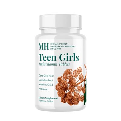 MICHAEL&#39;S Health Naturopathic Programs Teen Girls Multivitamin - 90 Vegetarian Tablets - with B Complex Vitamins &amp; Female Herbal Blend - Kosher - 45 Servings