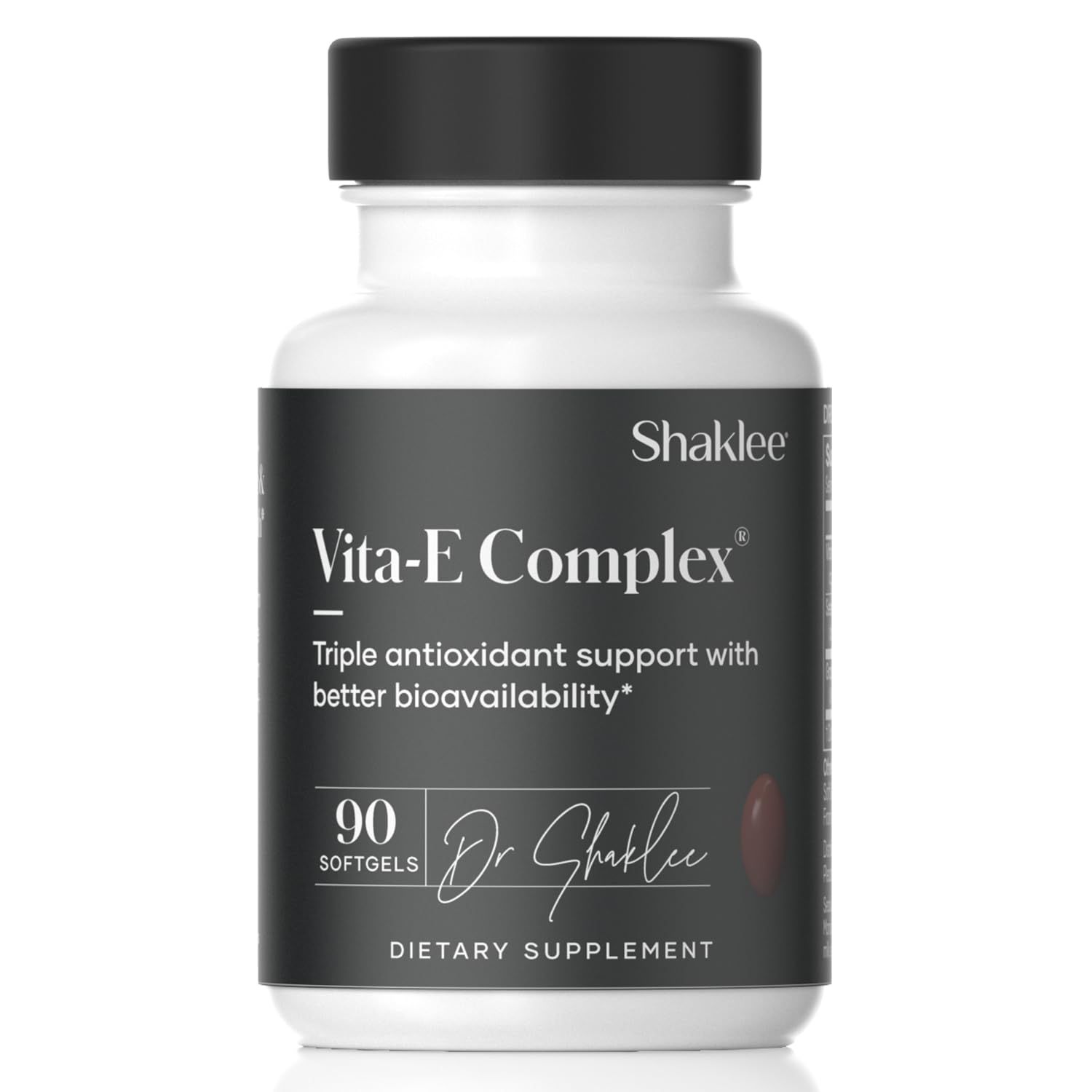 Shaklee - Vitamin E: -Supports Heart, Brain, and Prostate Health -Neutralizing Damage Caused by Free Radicals Vita-E 400 IU Tablets with Selenium and Grape Seed Extract - 90 Softgels