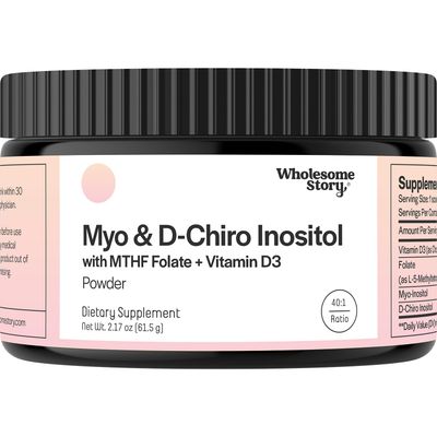 Inositol Supplement Powder with MTHF Folate + Vitamin D3 | Myo-Inositol &amp; D-Chiro Inositol | Hormonal Balance &amp; Healthy Ovarian Support | Vitamin B8 | Alternative to Inositol Capsules | 30-Day Supply