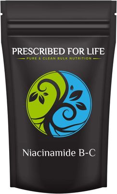 Prescribed For Life Niacinamide Powder (B-C) | Fine Granular USP Grade Vitamin B3 Powder | Natural Nicotinamide Supplement | Gluten Free, Non GMO, Vegan | Niacinamida Pura (4 oz / 113 g)