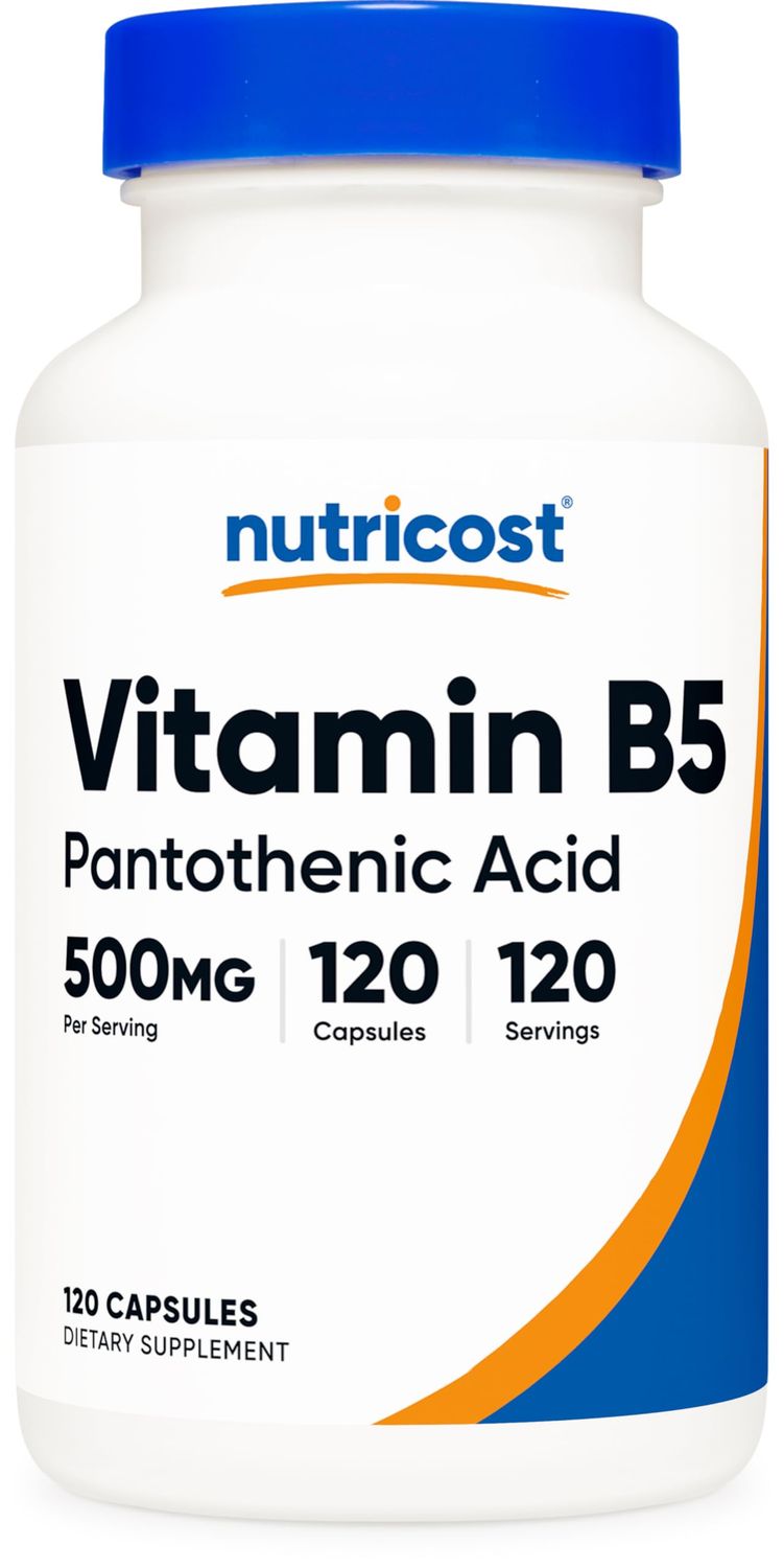 Nutricost Pantothenic Acid (Vitamin B5) 500mg, 120 Capsules