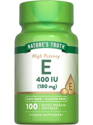 Nature&#39;s Truth Vitamin E Softgels | 400 IU 180mg | 100 Count | Non-GMO &amp; Gluten Free Supplement