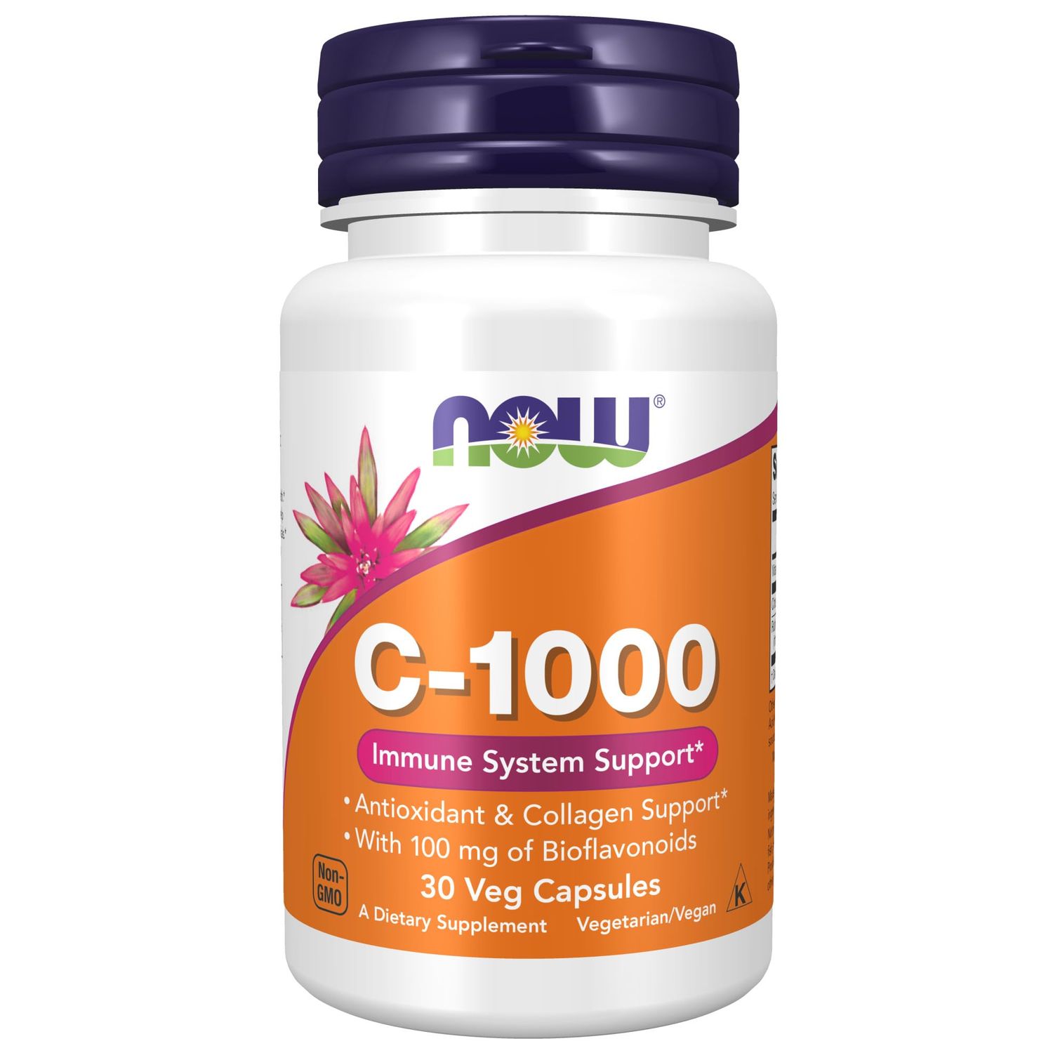 NOW Foods Supplements, Vitamin C-1,000 with Rose HIPS &amp; Bioflavonoids, Antioxidant Protection*, 30 Veg Capsules