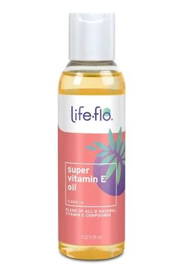 LIFE-FLO Super Vitamin E Oil 5000IU with 8 Vitamin E Compounds | Skin &amp; Antioxidant Support | Soothing Hydration | 4 Oz | Pack of 2