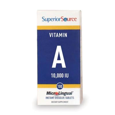 Superior Source Vitamin A 10,000 IU, Under The Tongue Quick Dissolve MicroLingual Tablets, 60 Ct, Supports Healthy Vision &amp; Immune System, Healthy Reproduction and Growth, Non-GMO