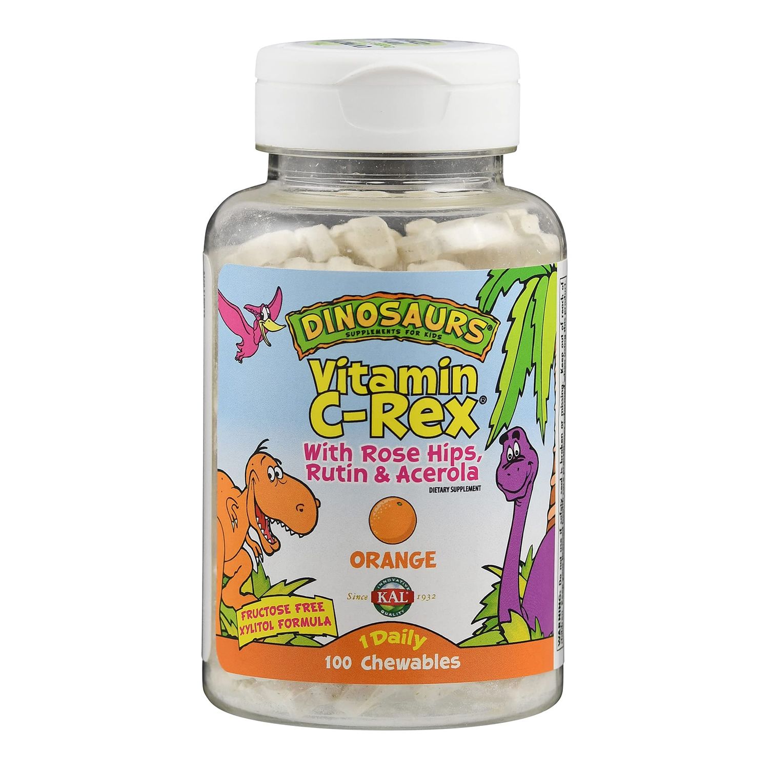 Kal C-rex 100 Mg Orange Tablets, 100 Count
