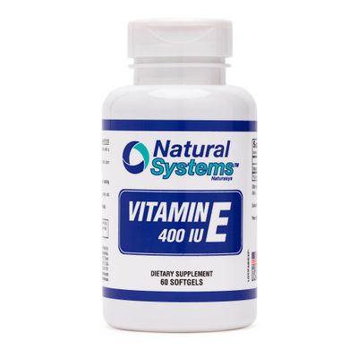 Vitamin E 60 Softgels 400 IU by Natural Systems - Vitamin E Supplements Immune System Support * - Vitamin E Softgels Skin Care - Natural Vitamin E Non-Sugar, Non-Artificial Flavors or Preservatives