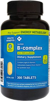 Member&#39;s Mark Super B-Complex with Biotin Vitamin B and Vitamin C (3 Bottles (900 Tablets))