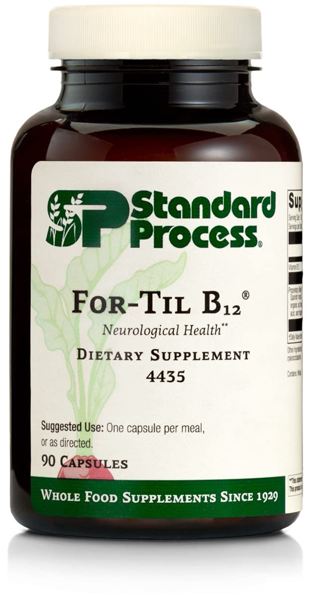 Standard Process for-Til B12 - Whole Food Vitality, and Immune Support with Tillandsia, Calcium Lactate, Ascorbic Acid, Spanish Moss, Wheat Germ, Oat Flour - 90 Capsules