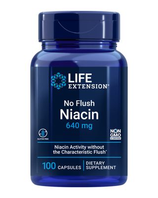 Life Extension No Flush Niacin, B3 for Heart Health, Cholesterol &amp; Energy Support, Non-GMO, Gluten-Free, 100 Capsules