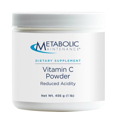 Metabolic Maintenance Pure Vitamin C Powder - 1100 mg Premium Ascorbic Acid &amp; Sodium Ascorbate Antioxidant Supplement for Immune Support &amp; Adrenal Health - Gluten-Free (1 lb / 456g)