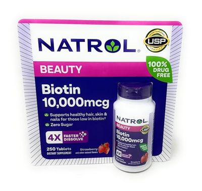 Natrol Biotin BEAUTY 5,000 mcg, 250 Fast Dissolve Tablets