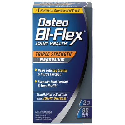 Osteo Bi-Flex Triple Strength Joint Supplement with Glucosamine &amp; Magnesium, Gluten Free, 80 Tablets