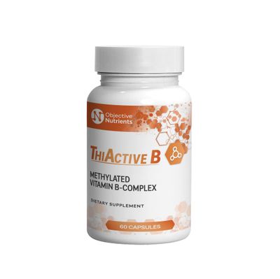 Objective Nutrients ThiActive B Methylated B-Complex, No Fillers or Flow Agents, 60 Count