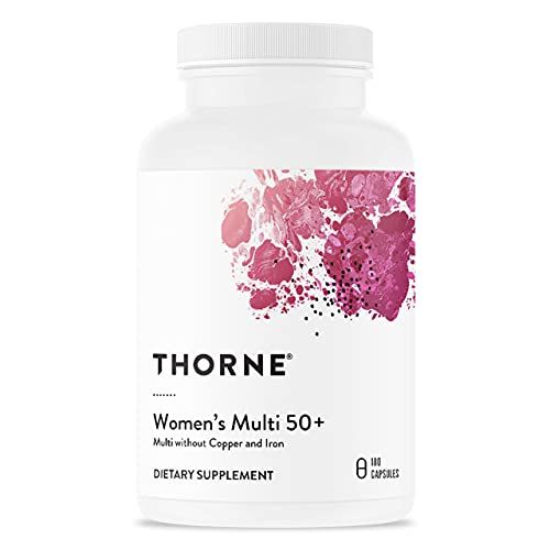 THORNE Women&#39;s Multi 50+ - Daily Multivitamin Without Iron and Copper for Women - Comprehensive, Foundational Support - Bone and Immune System Health - Gluten-Free - 180 Capsules - 30 Servings