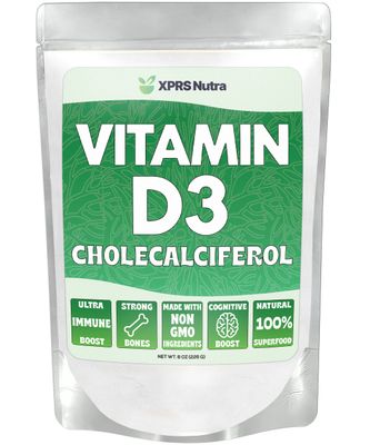 XPRS Nutra Vitamin D3 Powder (Cholecalciferol) - Unflavored VIT D Powder for Bones and Immunity - Vitamin D3 Powder for Muscle Function - Vitamin D Powder Supplements (8 Ounce)