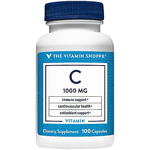 The Vitamin Shoppe C-1000 1,000MG, Antioxidant That Supports Immune &amp; Cardiovascular Health (100 Capsules)