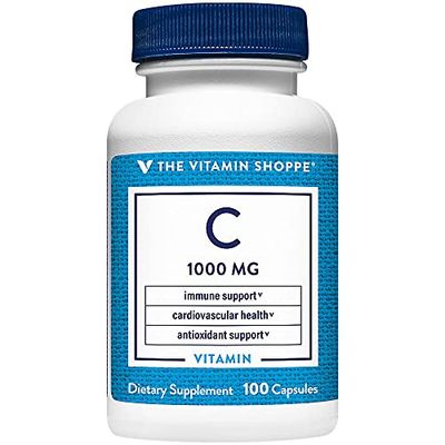 The Vitamin Shoppe C-1000 1,000MG, Antioxidant That Supports Immune &amp; Cardiovascular Health (100 Capsules)