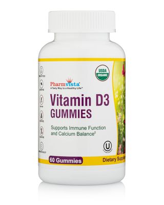 Pharmvista Vitamin D3 Gummies - Tasty, Gelatin-Free, Gluten-Free Way to take Your Sunshine Vitamin (60 Count, Cherry Flavor)