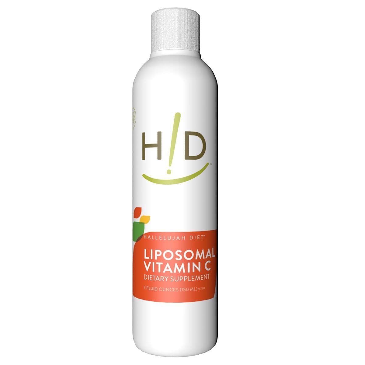 The Hallelujah Diet Liposomal Vitamin C Liquid Supplement - Advanced Immune Support, Superior Absorption Lipid-Encapsulated Formula, 1-5 Ounce Bottle,