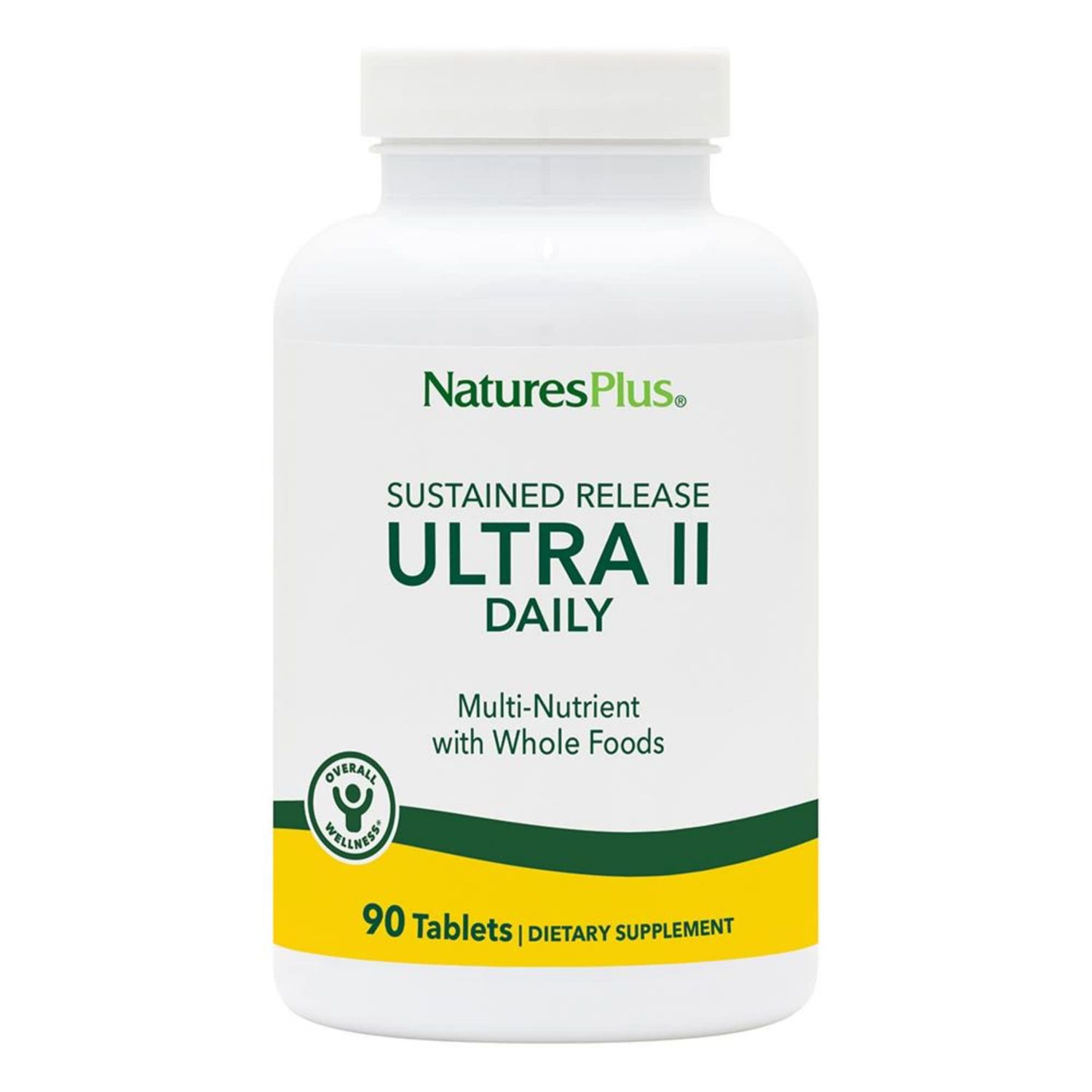 NaturesPlus Ultra II Multivitamin, Sustained Release - 90 Vegetarian Tablets - Daily Whole Food Vitamin &amp; Mineral Supplement for Overall Health - Natural Energy Booster - 90 Servings