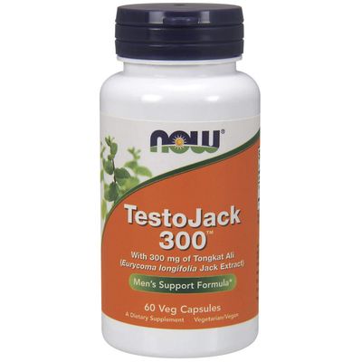 NOW Supplements, TestoJack 300 with 300 mg of Tonkat Ali (Eurycoma longifolia Jack Extract), 60 Veg Capsules