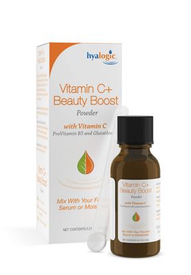Hyalogic Vitamin C+ Beauty Boost Powder - Create an Incredible Skin Moisturizer by Adding our Powdered Vitamin C with ProVitamin B5 &amp; Glutathione to your Favorite Beauty Serum 0.21 Oz (6 Grams)