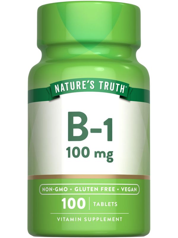 Nature's Truth Vitamin B1 100mg (Thiamine) | 100 Count | Vegan, Non-GMO &amp; Gluten Free Supplement