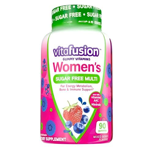 Vitafusion Womens Sugar Free Daily Multivitamin Supplement, Keto Diet Friendly Adult Gummy Vitamin for Energy, Bone &amp; Immune Support*, 90 Count